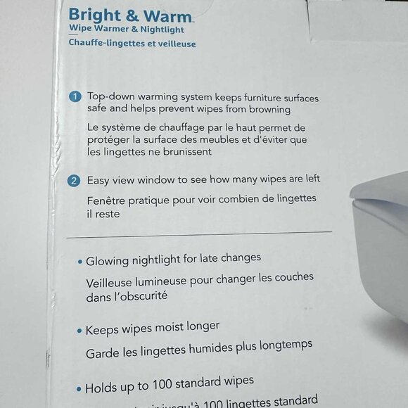 NIB - Munchkin Bright & Warm Wipe Warmer & Nightlight | Baby Essentials - Picture 2 of 4